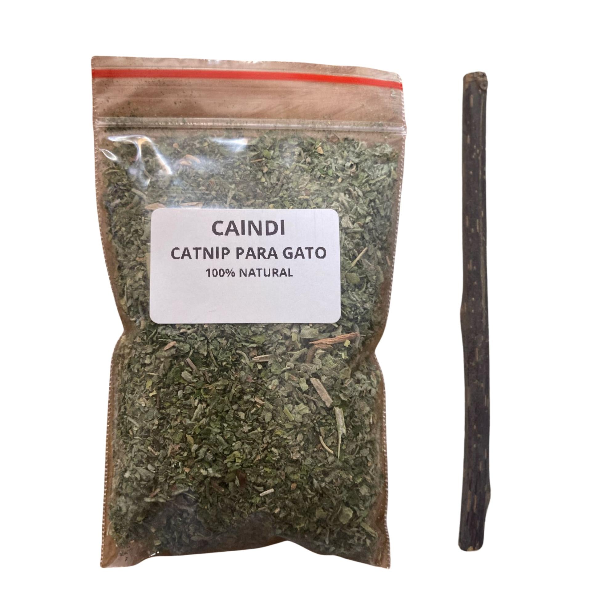 Kit 10 Pacotinhos Catnip Premium Caindi + 1 Palito Matatabi Orgânico Natural Alta Eficácia Rende Muito