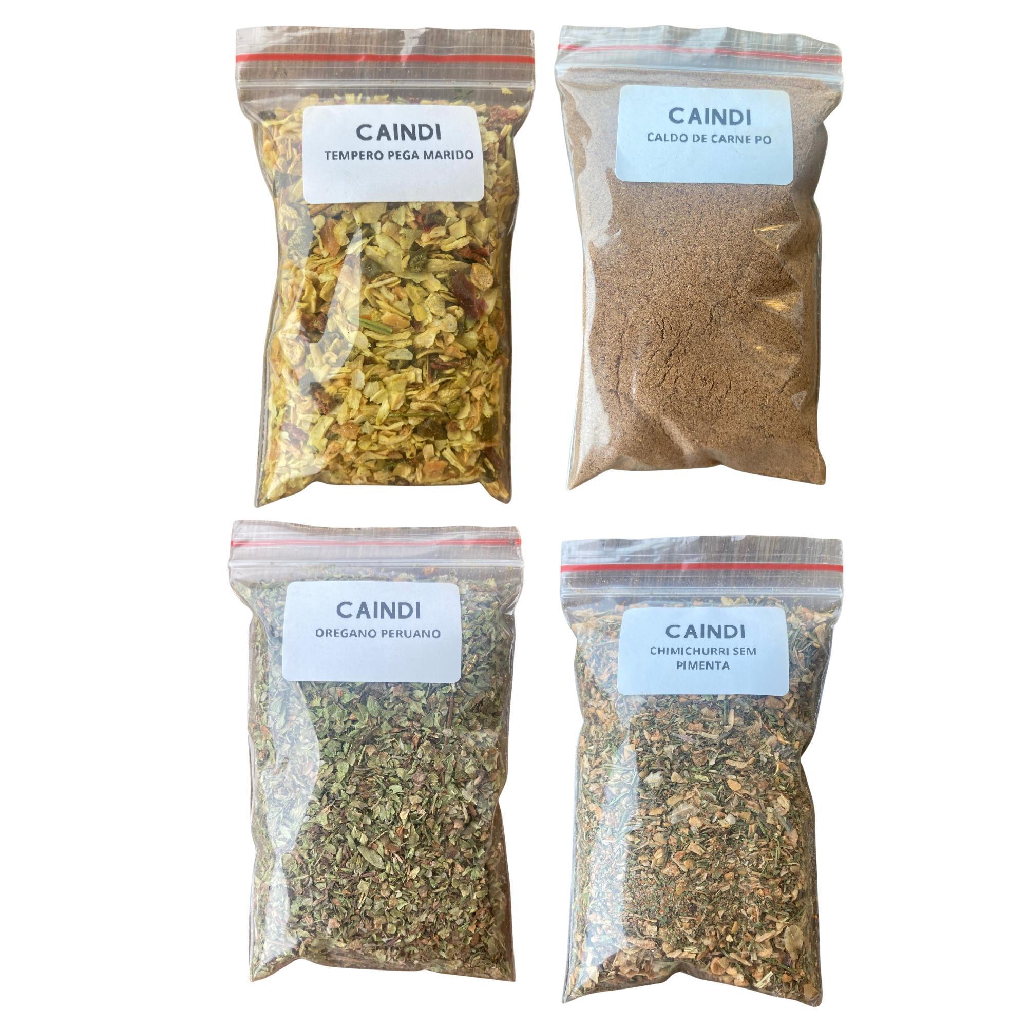 Kit 30 Temperos Caindi Condimentos Especiarias Gourmet Premium Rende Muito Embalagem Vedada