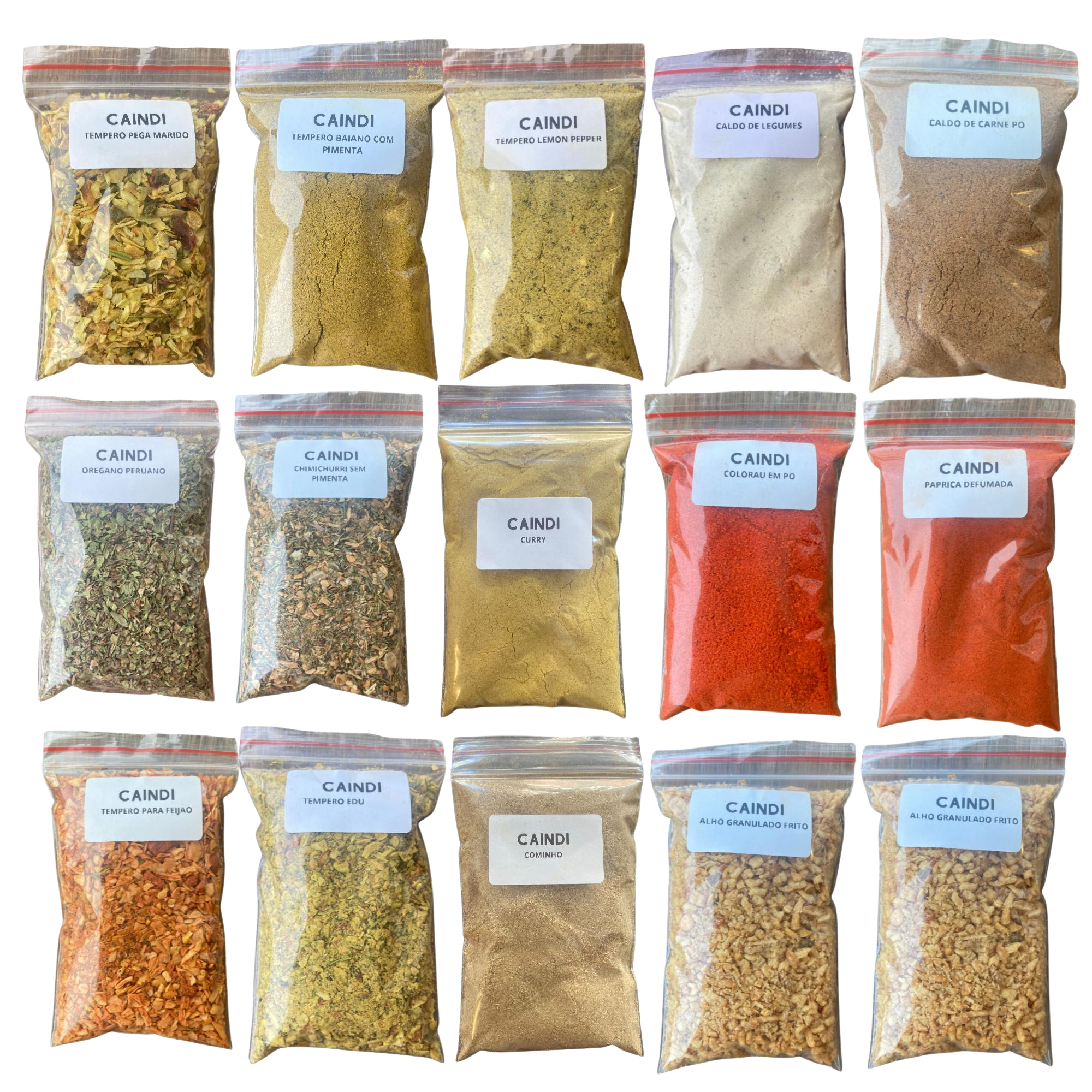 Kit 30 Temperos Caindi Condimentos Especiarias Gourmet Premium Rende Muito Embalagem Vedada (Cópia)